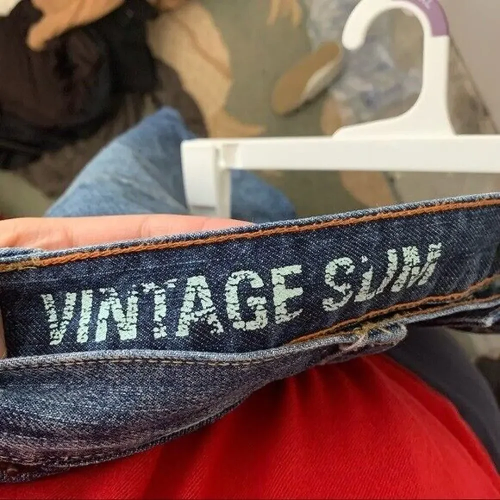 JCrew Mid Rise Vintage Slim Distressed Jeans 2009 Y2K Womens Size 28